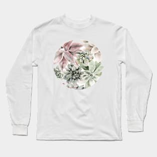 Circular Succulents Long Sleeve T-Shirt